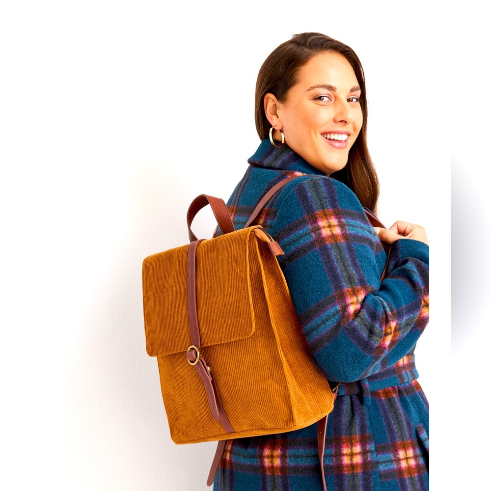 Maurices Corduroy Brown Backpack NWT Large Sized Hard to find